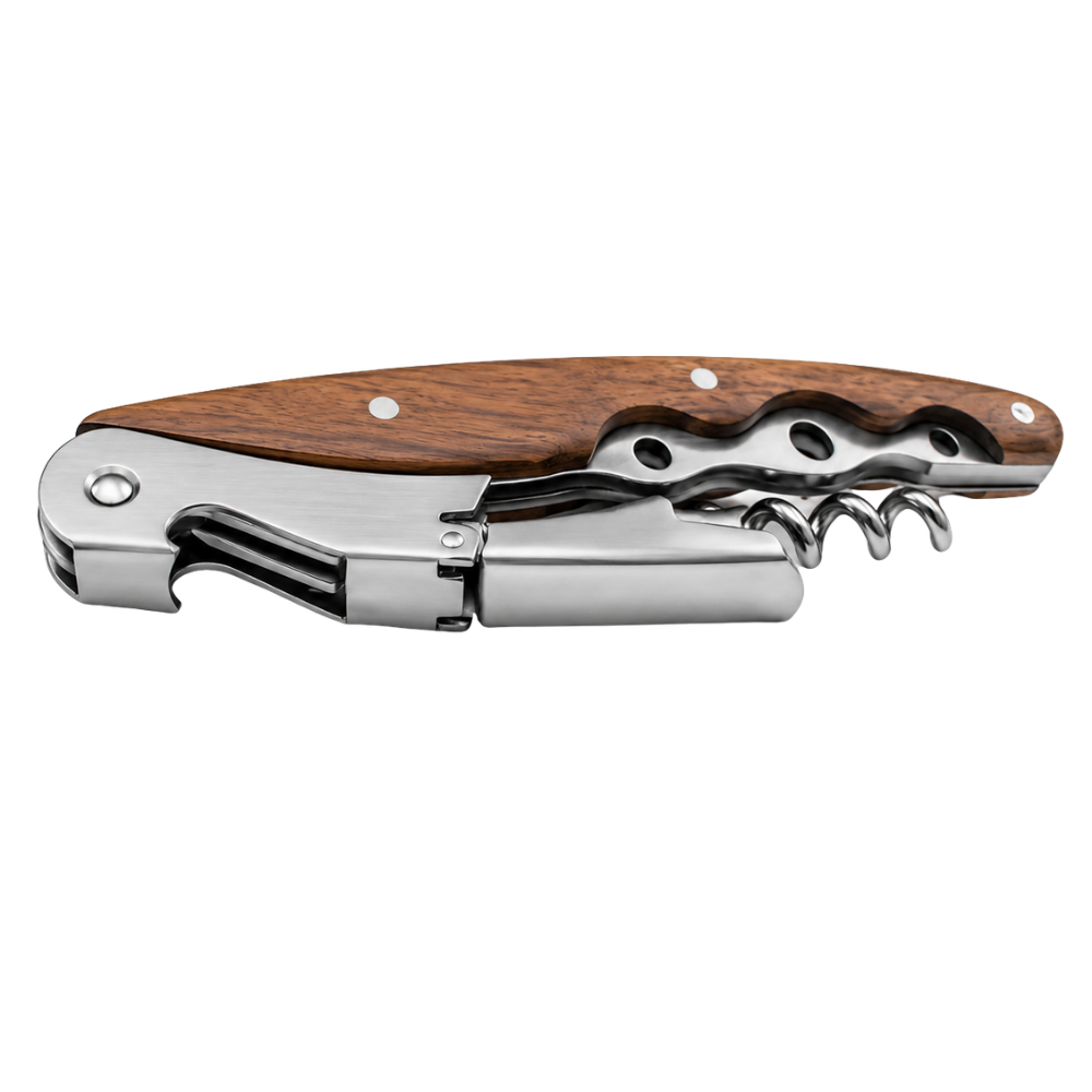 WNG-4534-Perforated-Wine-Key-3-Brown Perforated Wood-Handle Custom Wine Key