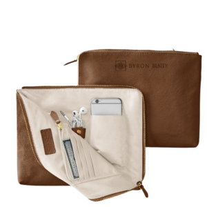 Faux Leather Commute Clutch