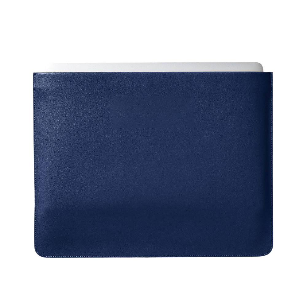 WNG-4544-Faux-Leather-Laptop-Sleeve-3-Navy 15" Faux Leather Laptop Sleeve