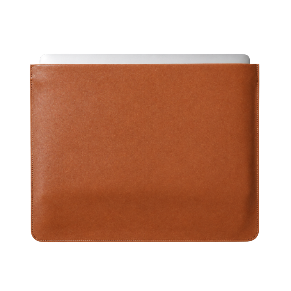 WNG-4544-Faux-Leather-Laptop-Sleeve-4-Brown 15" Faux Leather Laptop Sleeve