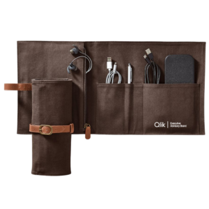 Waxed Canvas and Leather Double Charger Roll Up