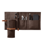 Waxed Canvas and Leather Double Charger Roll Up