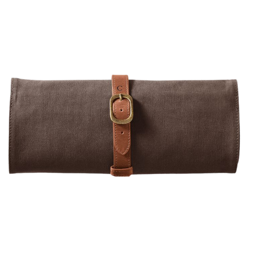 Waxed Canvas and Leather Double Charger Roll Up