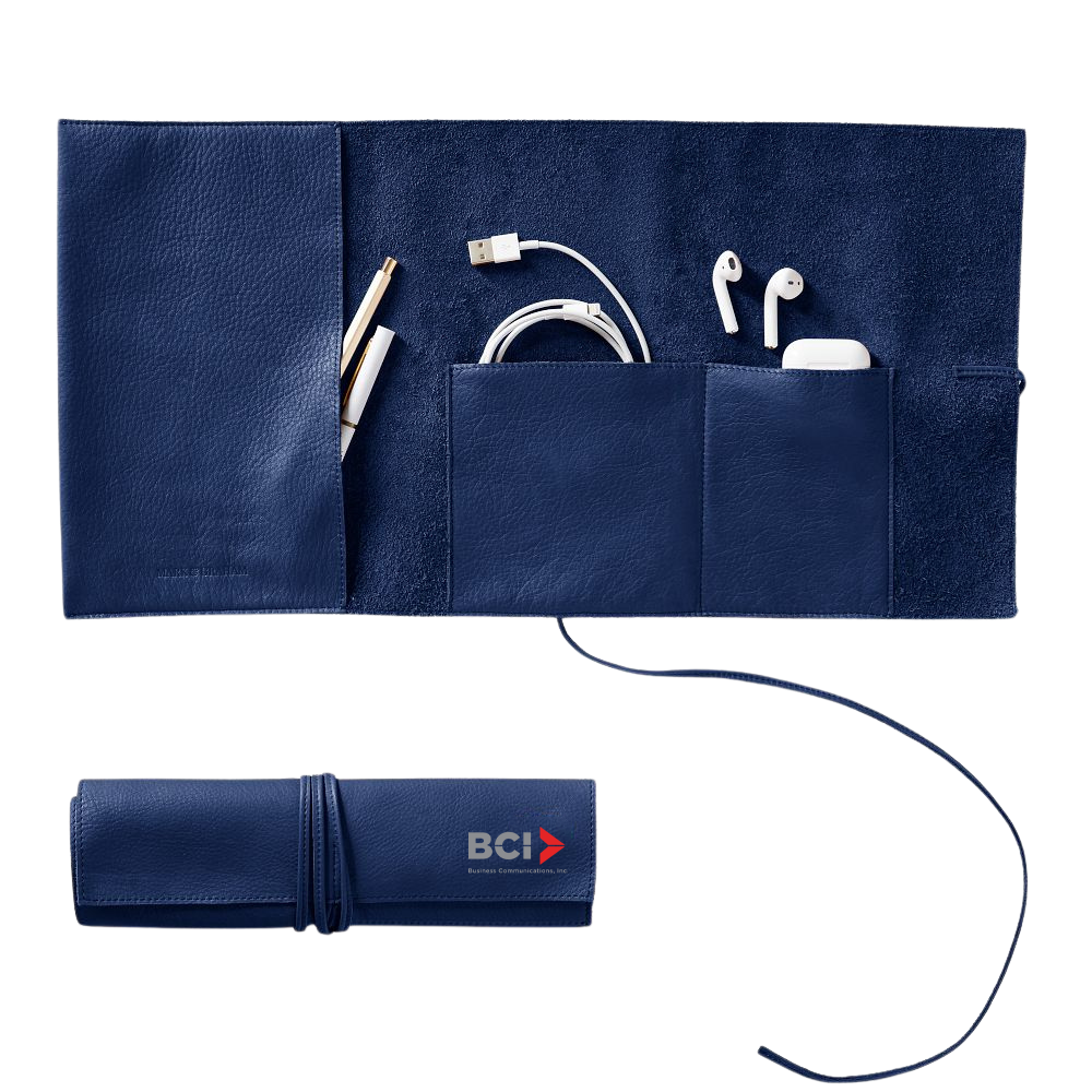 WNG-4551-Double-Leather-Charger-Roll-Up-2-Navy Double Leather Charger Roll Up