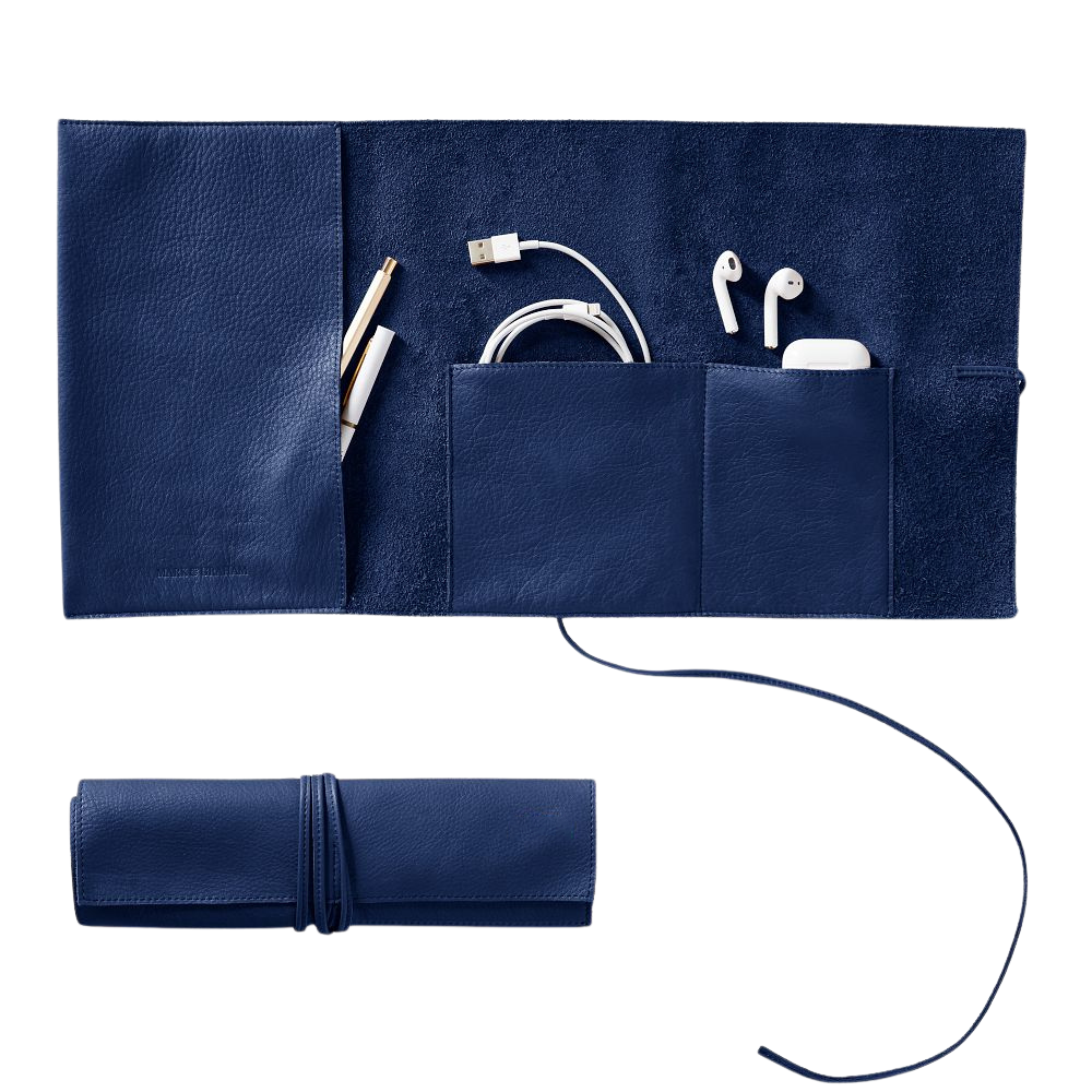 WNG-4551-Double-Leather-Charger-Roll-Up-3-Navy Double Leather Charger Roll Up