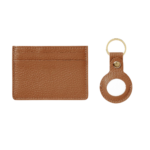 Leather Card Case and Keychain AirTag Set