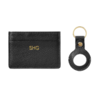 Leather Card Case and Keychain AirTag Set