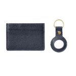 Leather Card Case and Keychain AirTag Set