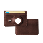 Leather Card Case with AirTag Holder