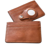 Leather Card Case with AirTag Holder