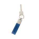 Leather and Silver Keychain