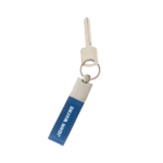 Leather and Silver Keychain
