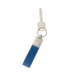 Leather and Silver Keychain