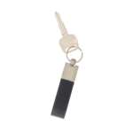 Leather and Silver Keychain