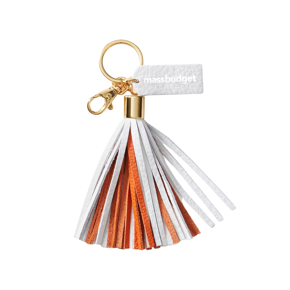 Multicolor Leather Tassel Keychain