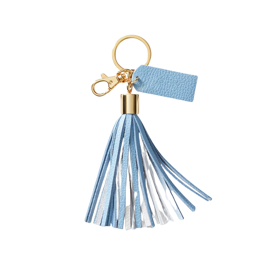 Multicolor Leather Tassel Keychain
