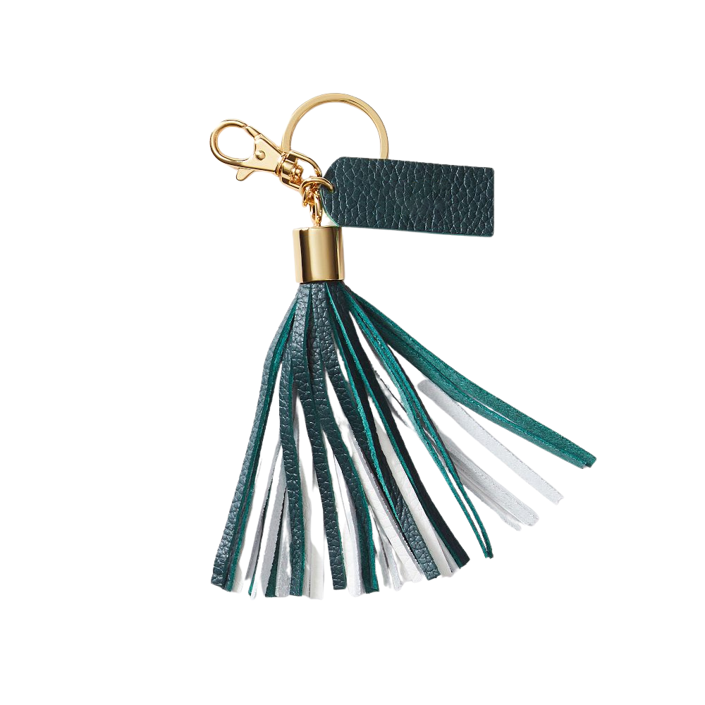 Multicolor Leather Tassel Keychain