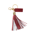 Multicolor Leather Tassel Keychain
