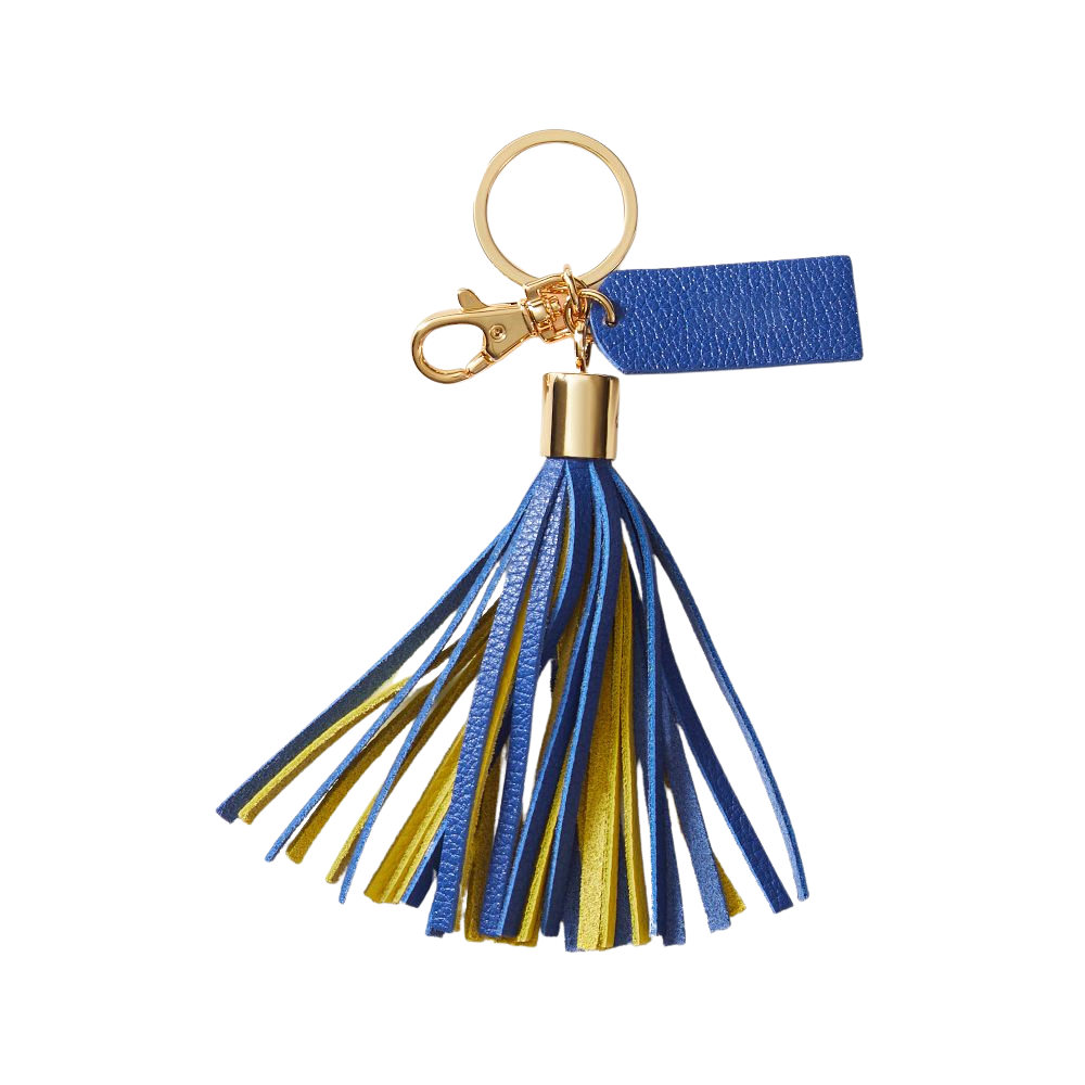Multicolor Leather Tassel Keychain