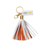 Multicolor Leather Tassel Keychain