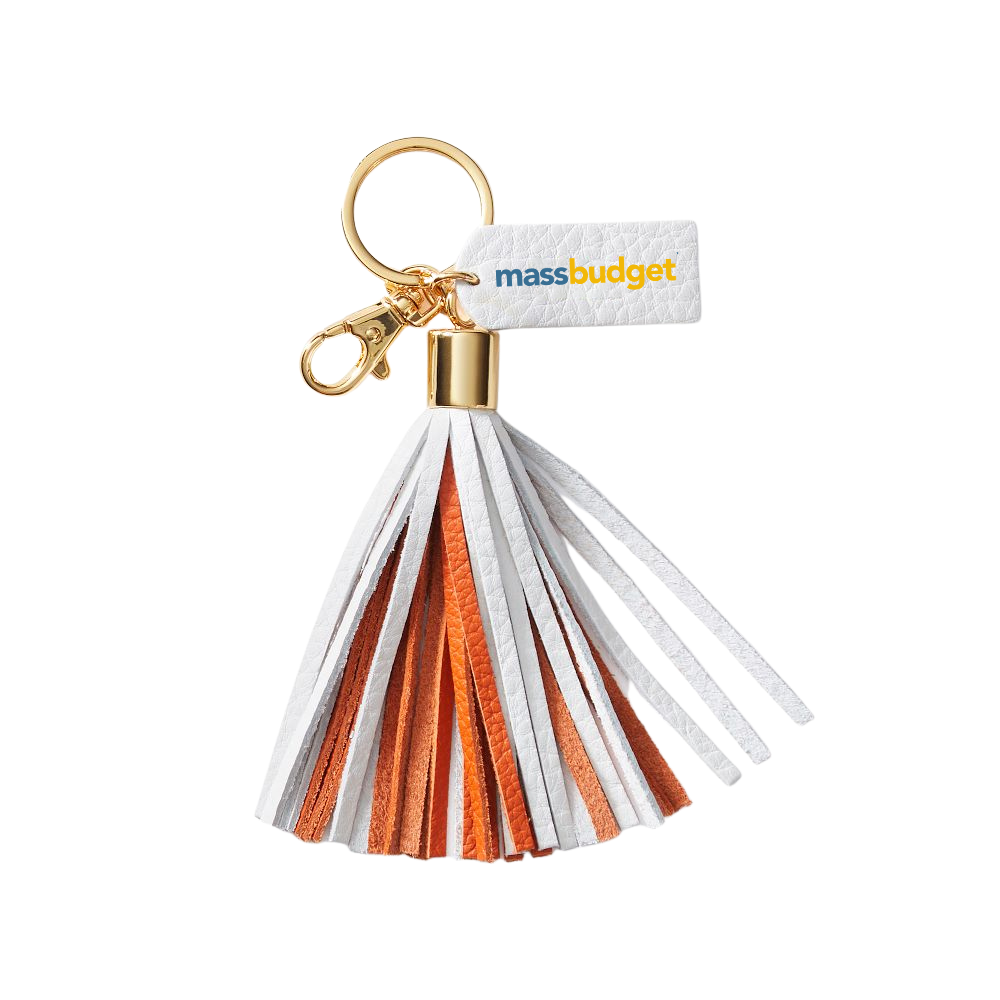 Multicolor Leather Tassel Keychain