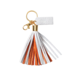 Multicolor Leather Tassel Keychain