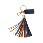 Multicolor Leather Tassel Keychain