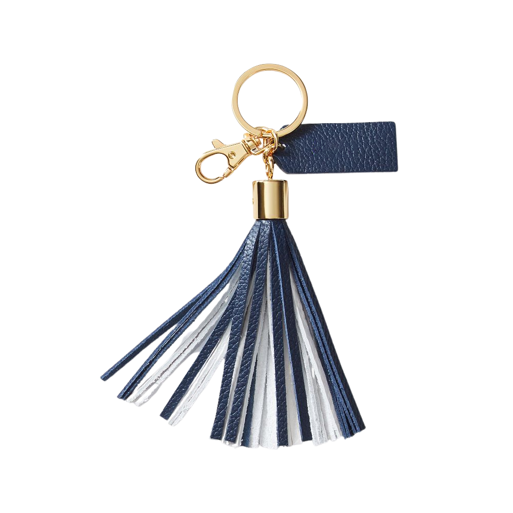Multicolor Leather Tassel Keychain
