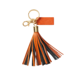 Multicolor Leather Tassel Keychain