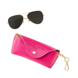 Italian Leather Glasses Case Keychain
