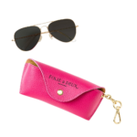 Italian Leather Glasses Case Keychain