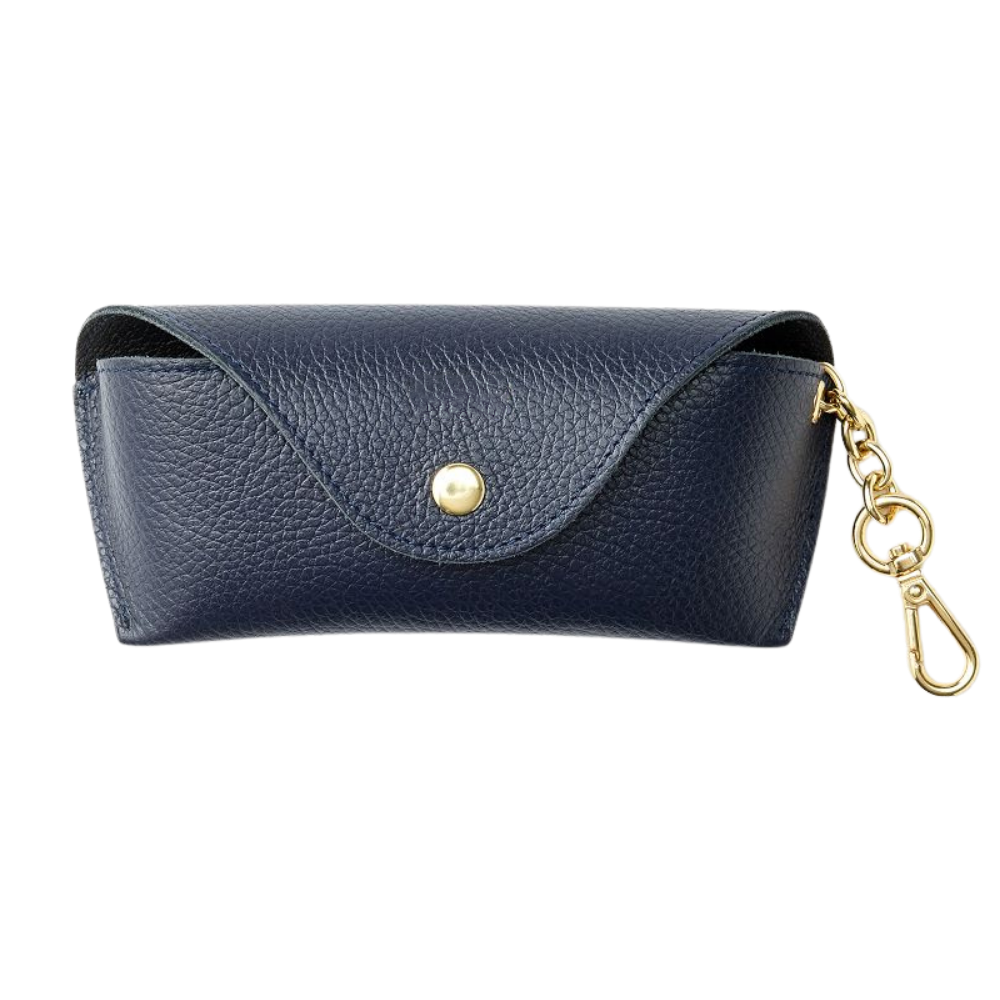 Italian Leather Glasses Case Keychain