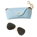 Italian Leather Glasses Case Keychain